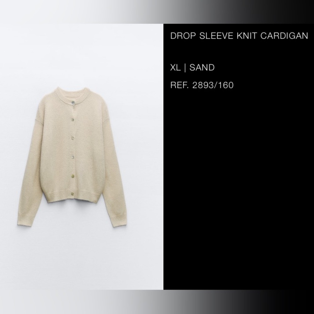 NWT ZARA DROP SLEEVE KNIT CARDIGAN